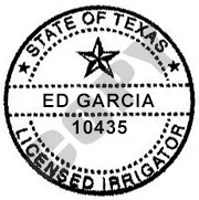 State of Te3xas Licensed Irrigator